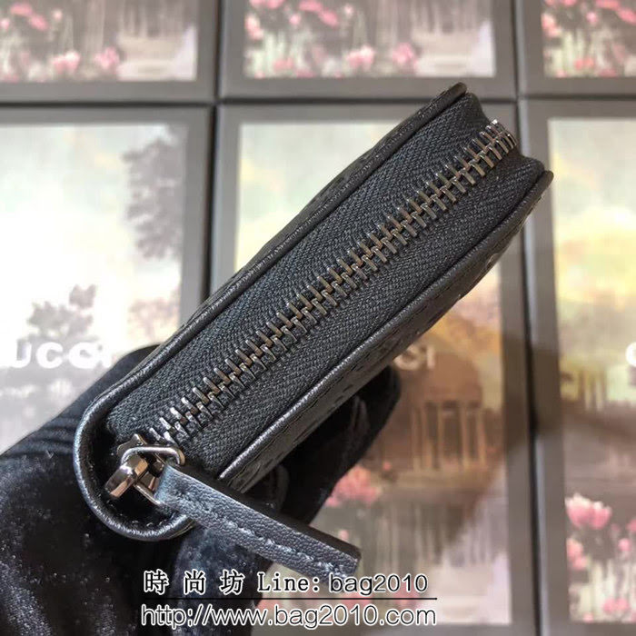 GUCCI古馳 專櫃同步 紅綠織帶 單拉皮夾 291105 克壓花皮 WTG1349